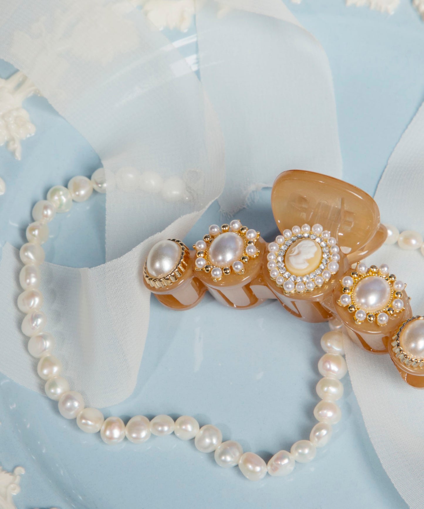 Cameo Claw Clip Miniカメオ パール クロークリップ ミニ ヘアクリップ