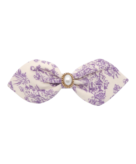 Leonti Bow tie Clip Pin パール ボウタイ ヘアクリップ ヘアピン