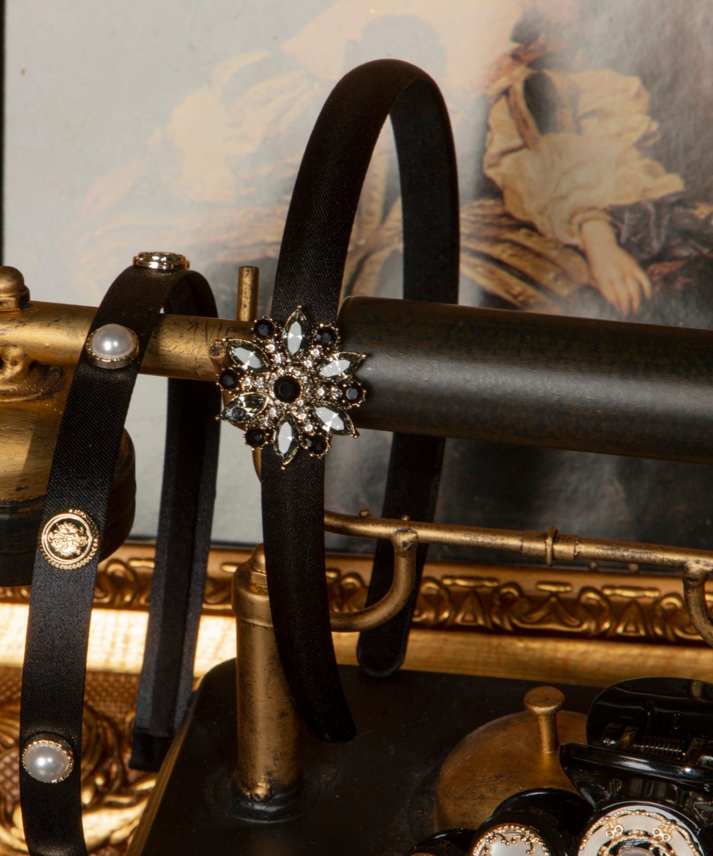 Maria Hair Band クリスタル アンティーク マリア ヘアバンド ヘアカチューシャ