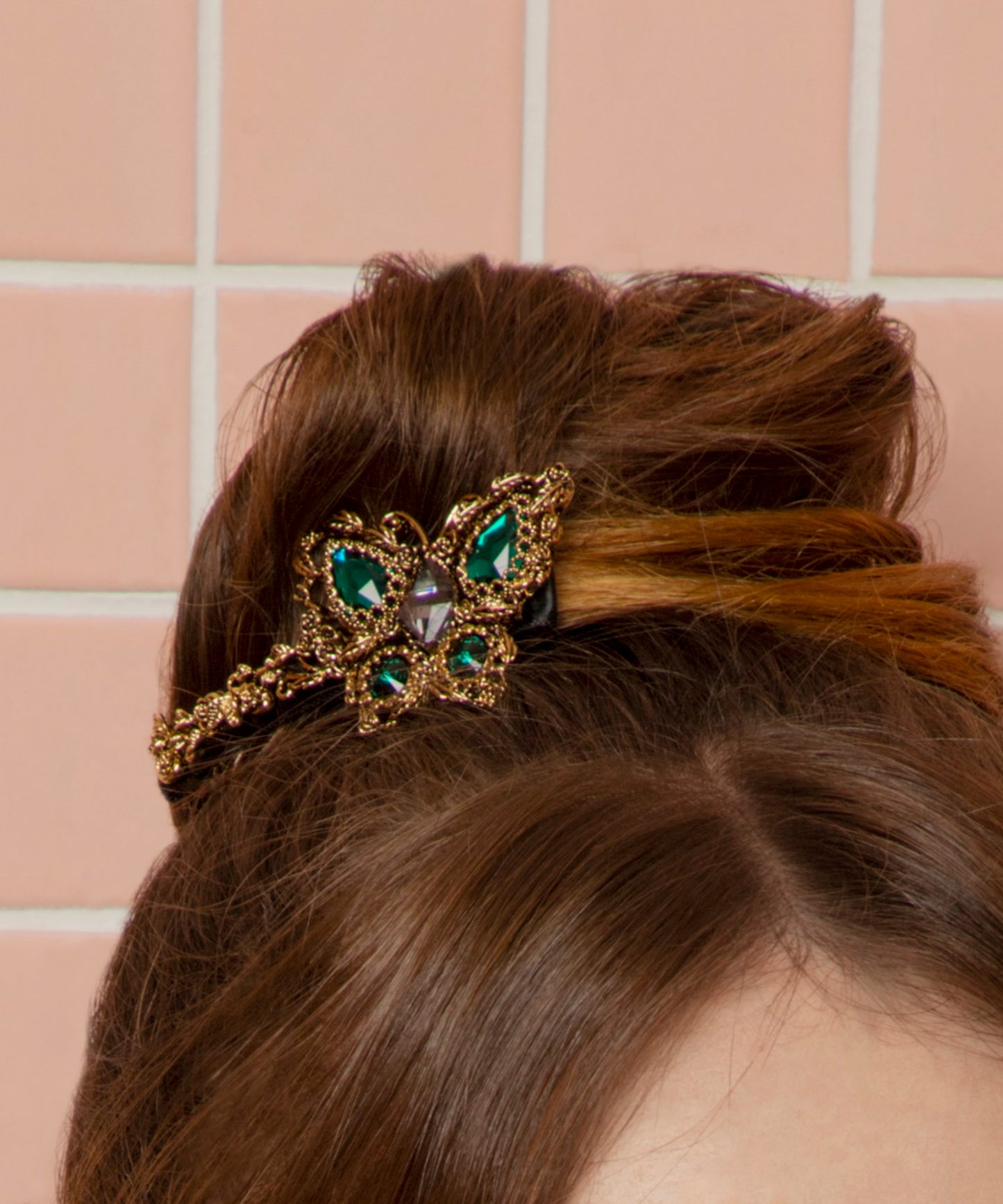 Elisa Barrette  クリスタル パール アンティーク エリーザ バレッタ  ヘアクリップ