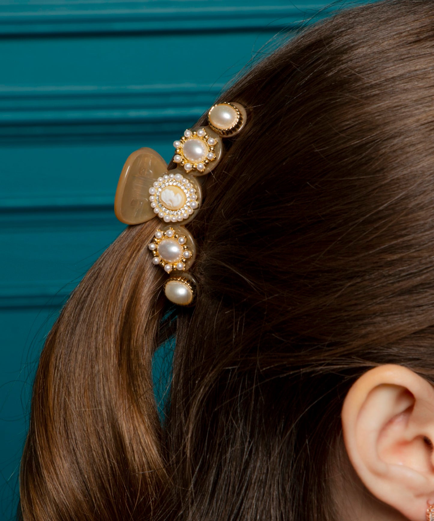 Cameo Claw Clip Miniカメオ パール クロークリップ ミニ ヘアクリップ