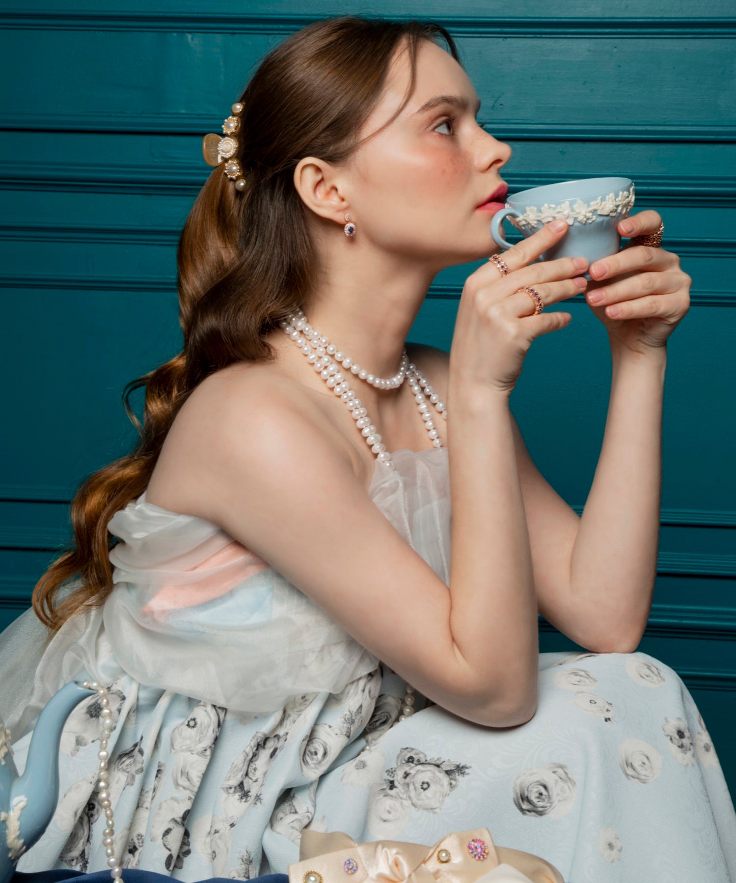 Cameo Claw Clip Miniカメオ パール クロークリップ ミニ ヘアクリップ