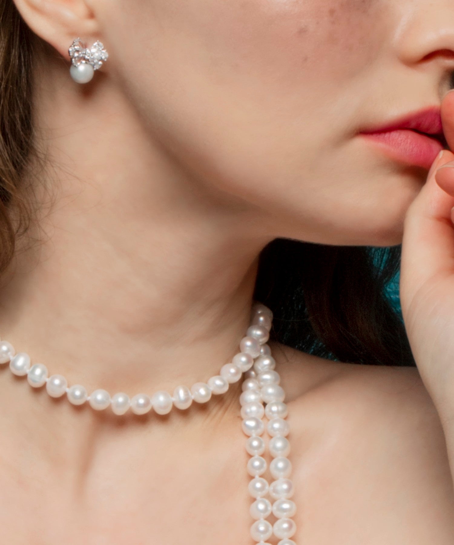 フィオコ パール キュービックジルコニア ピアス | Mela Bianca