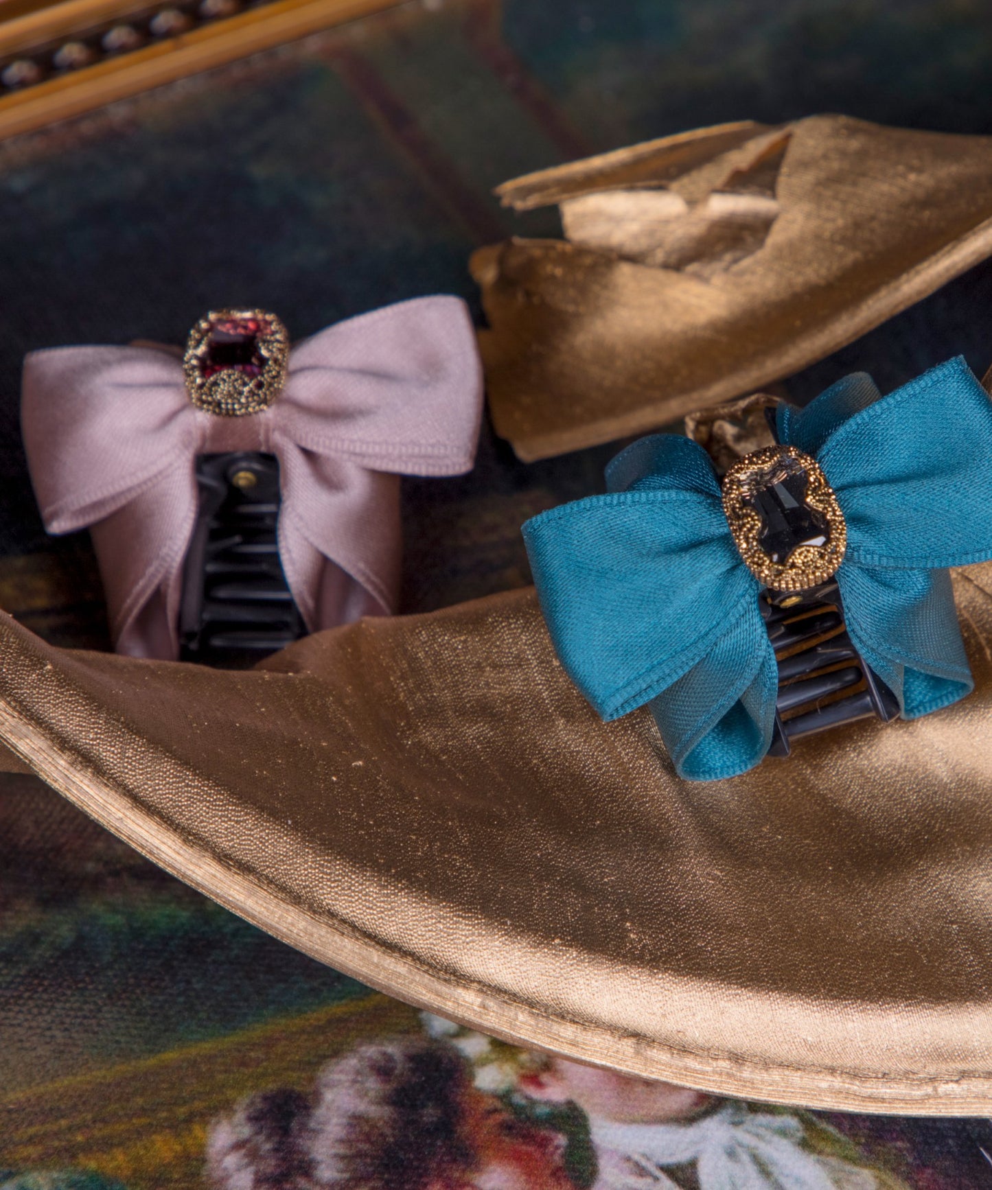 Bona Ribbon Claw Clip ビッグリボン クリスタル ヘアクリップ クロークリップ