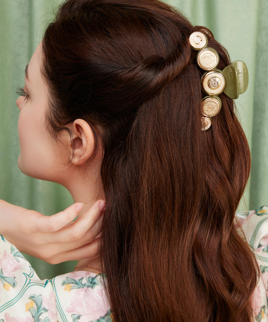 Debora Claw Clip M パール マーブル マット クロークリップ デボラ ヘアクリップ