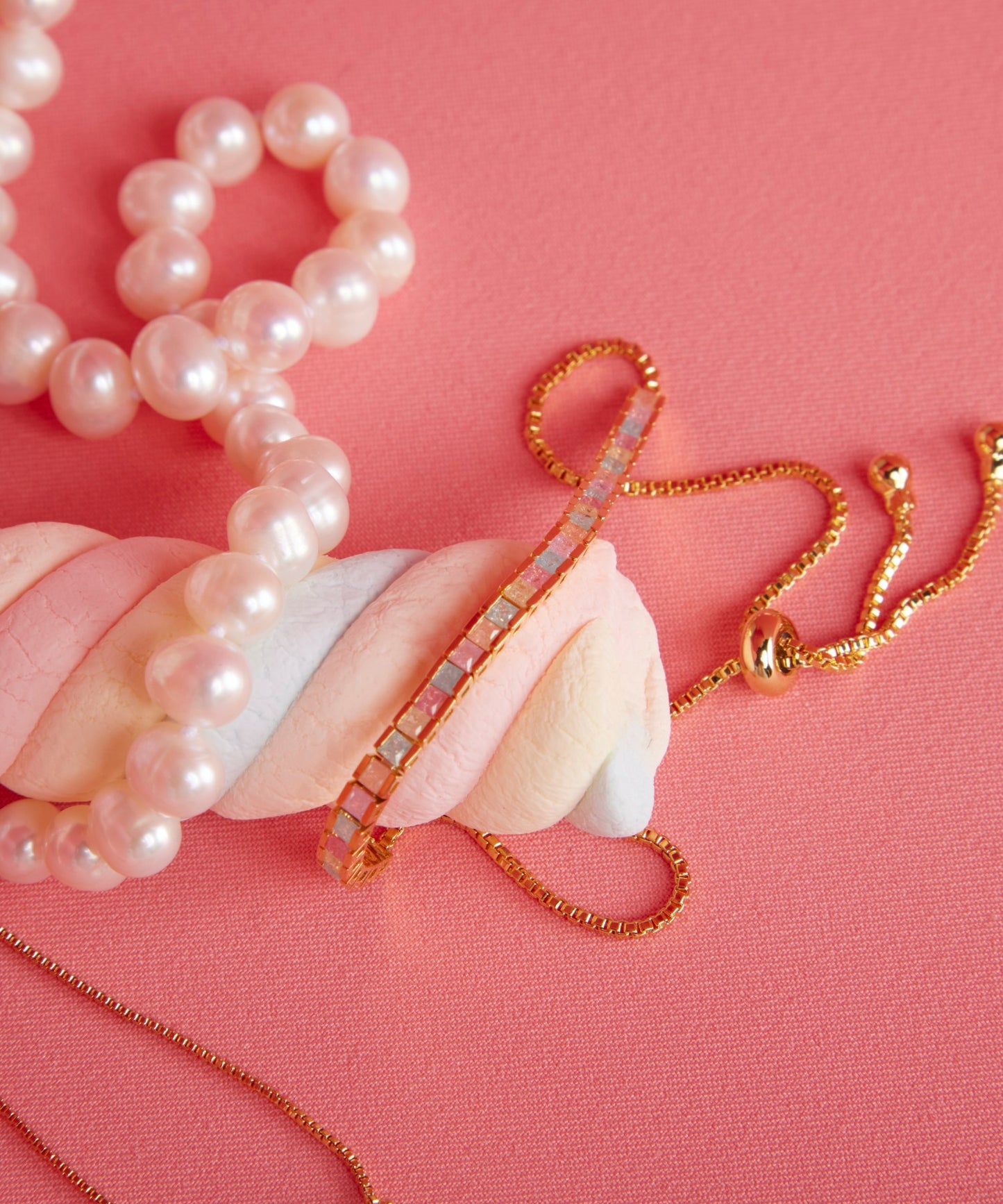 Annie Bracelet パステル キュービックジルコニア ゴールド アニー ブレスレット