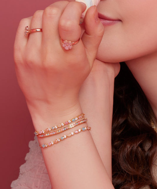 Annie Bracelet パステル キュービックジルコニア ゴールド アニー ブレスレット