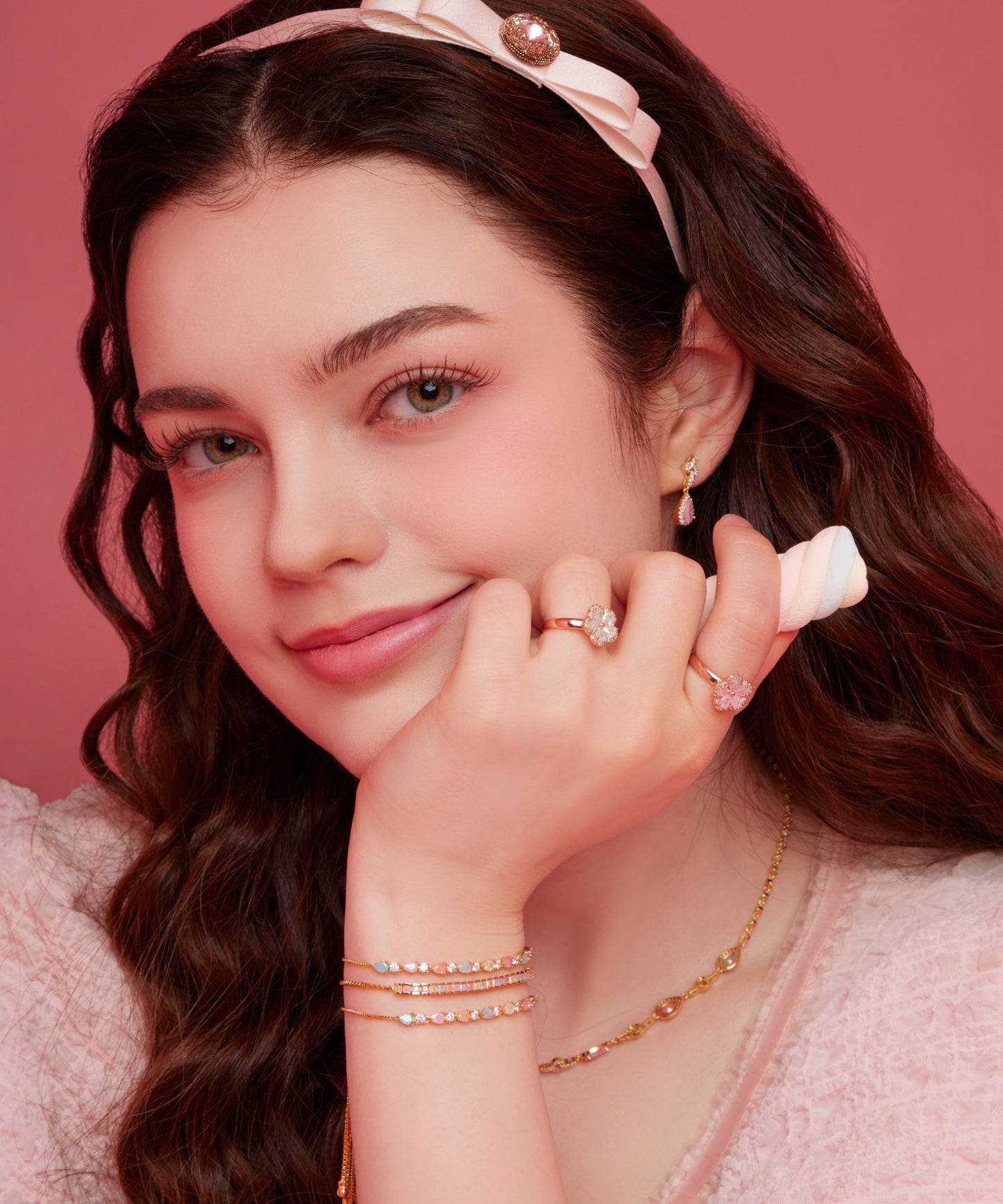 Annie Bracelet パステル キュービックジルコニア ゴールド アニー ブレスレット