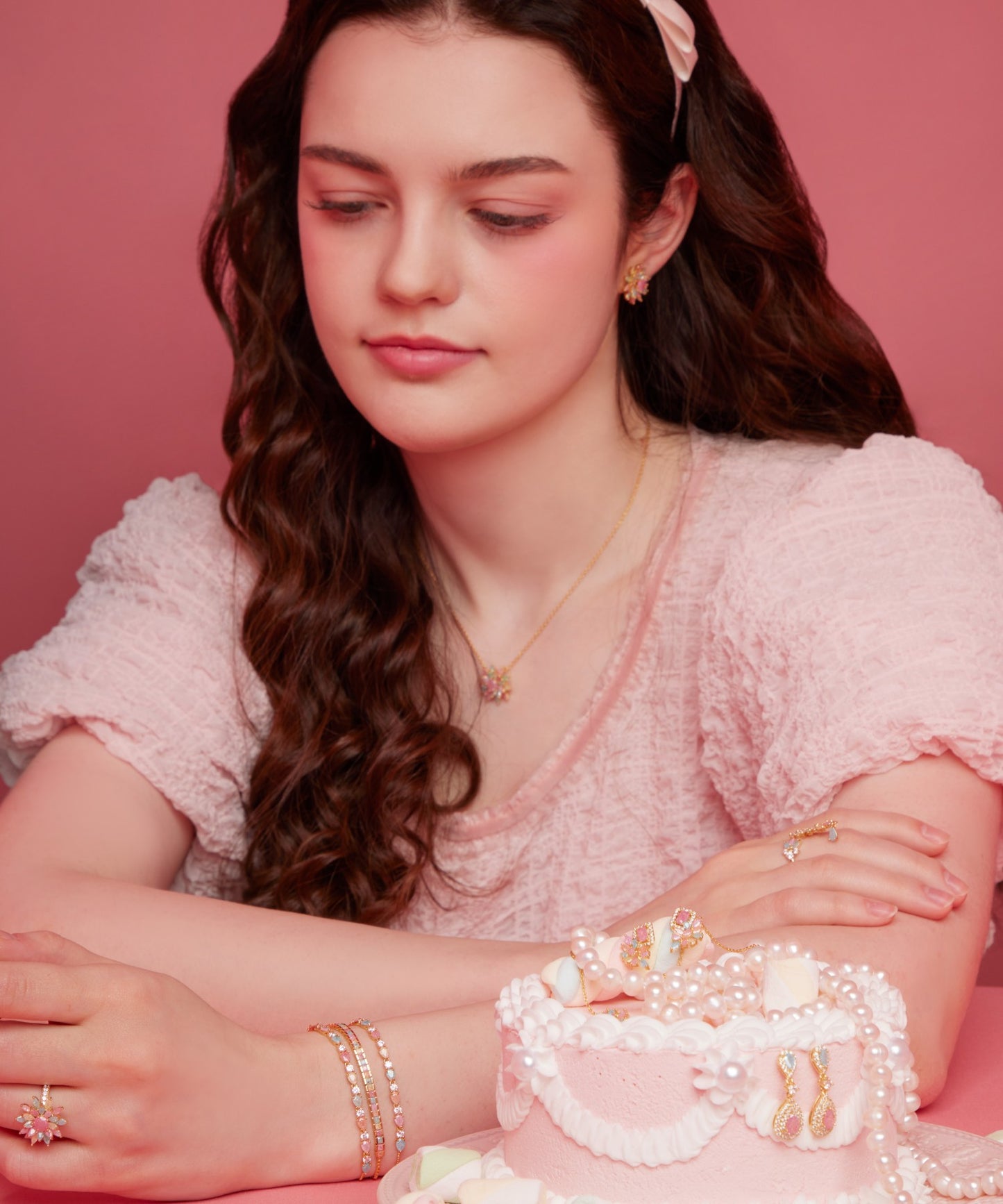 Annie Bracelet パステル キュービックジルコニア ゴールド アニー ブレスレット