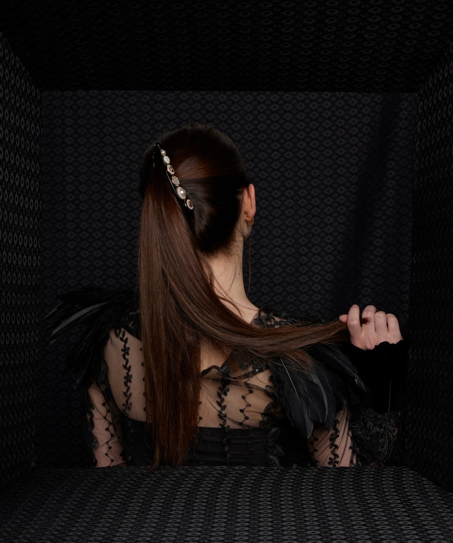 Eterno Banana Pin L パール バナナクリップ クロークリップ エテルノ ヘアクリップ