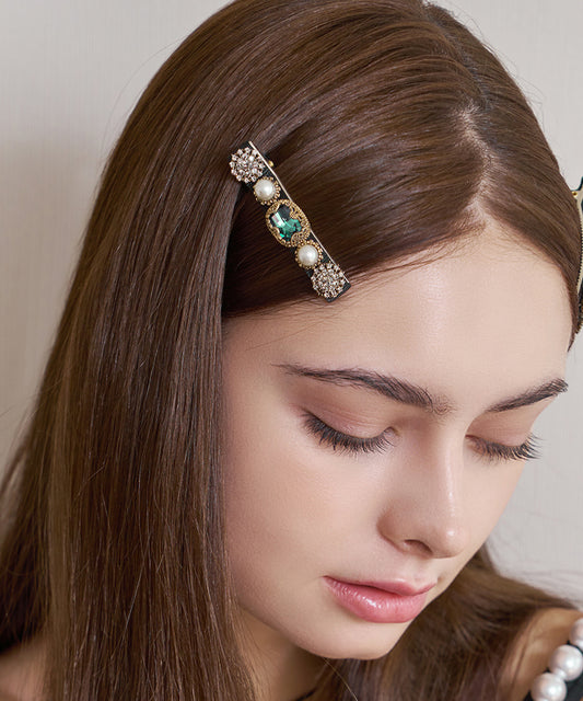 Lena Hair Clip Mini クリスタル パール アンティーク レナ ミニ ヘアクリップ