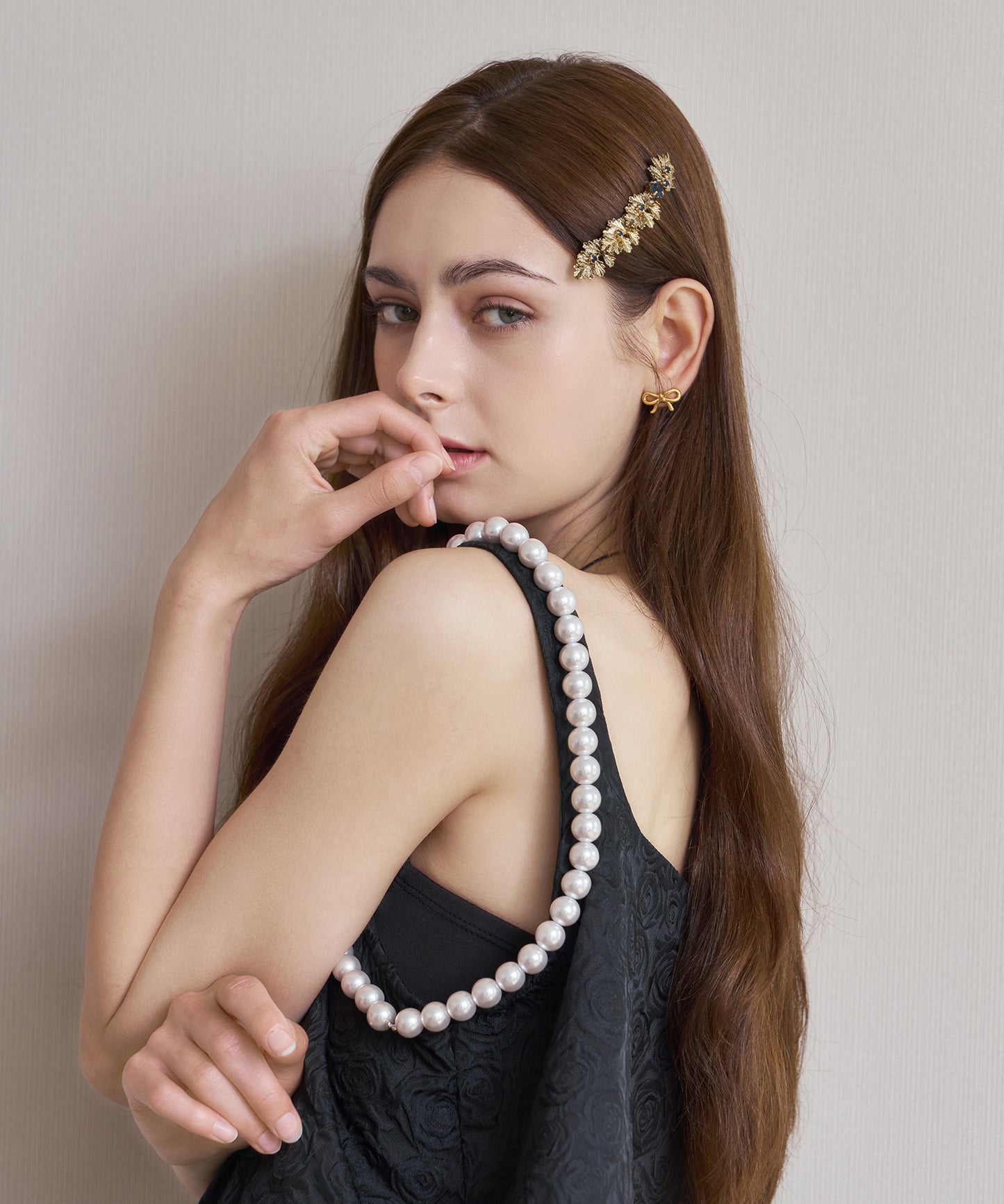 Sanxia Barrette チェコクリスタル アンティーク バレッタ シモーネ ヘアピン