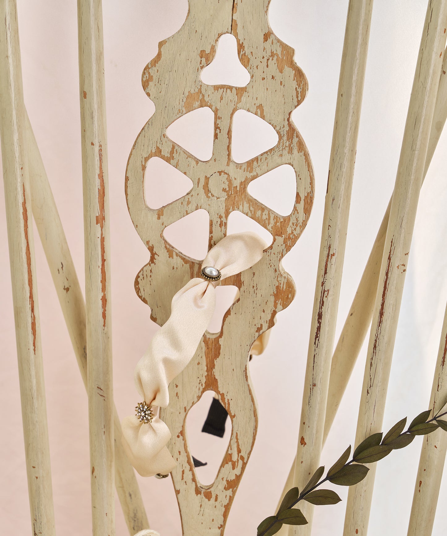 Collina Hair Band チェコクリスタル パール サテン コリーナ ヘアバンド