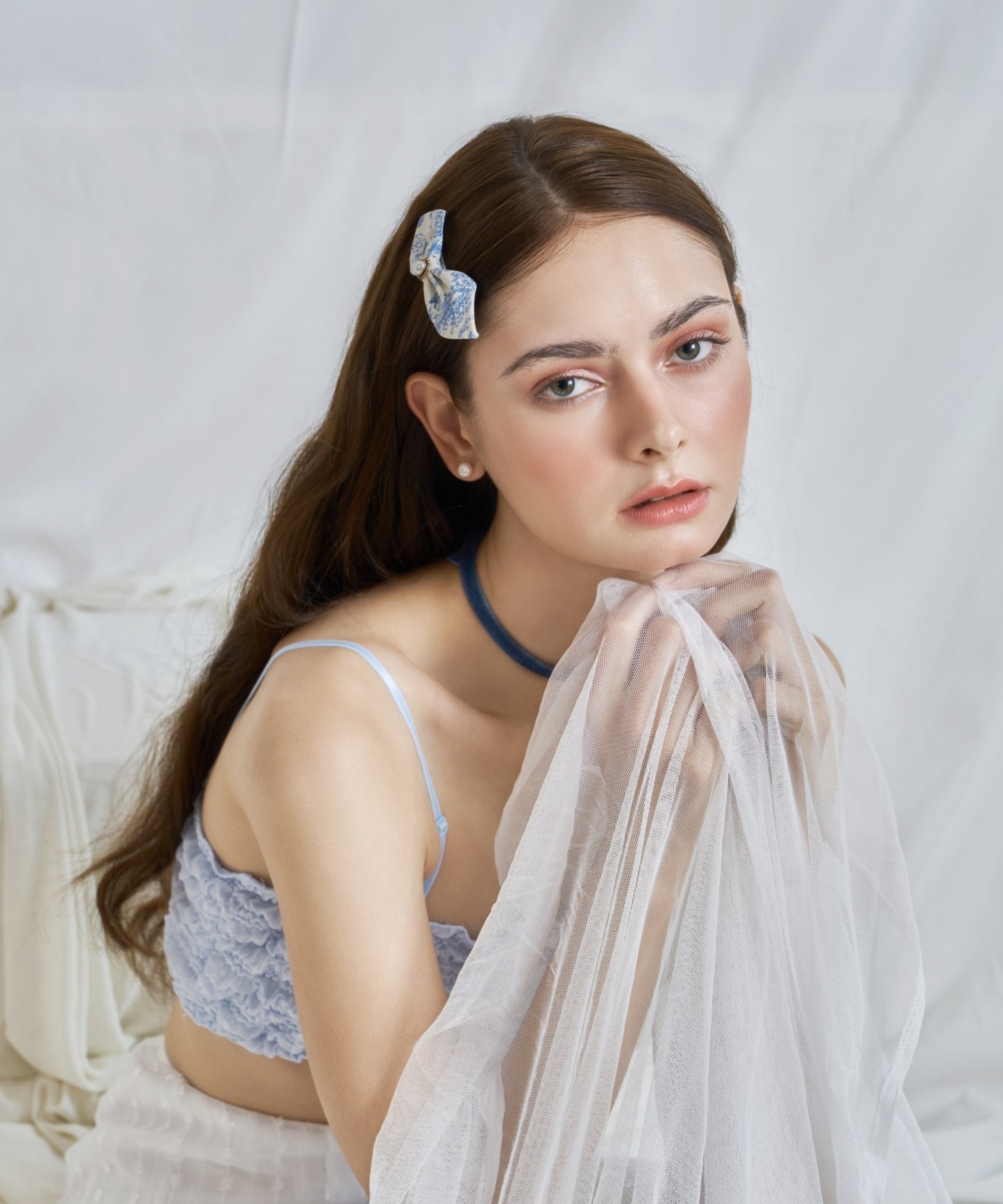 Leonti Bow tie Clip Pin パール ボウタイ ヘアクリップ ヘアピン