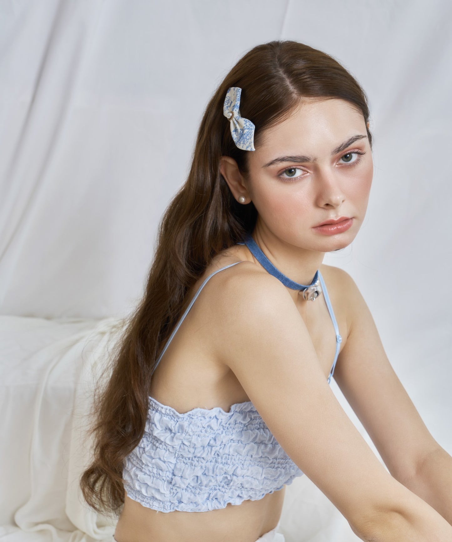 Leonti Bow tie Clip Pin パール ボウタイ ヘアクリップ ヘアピン