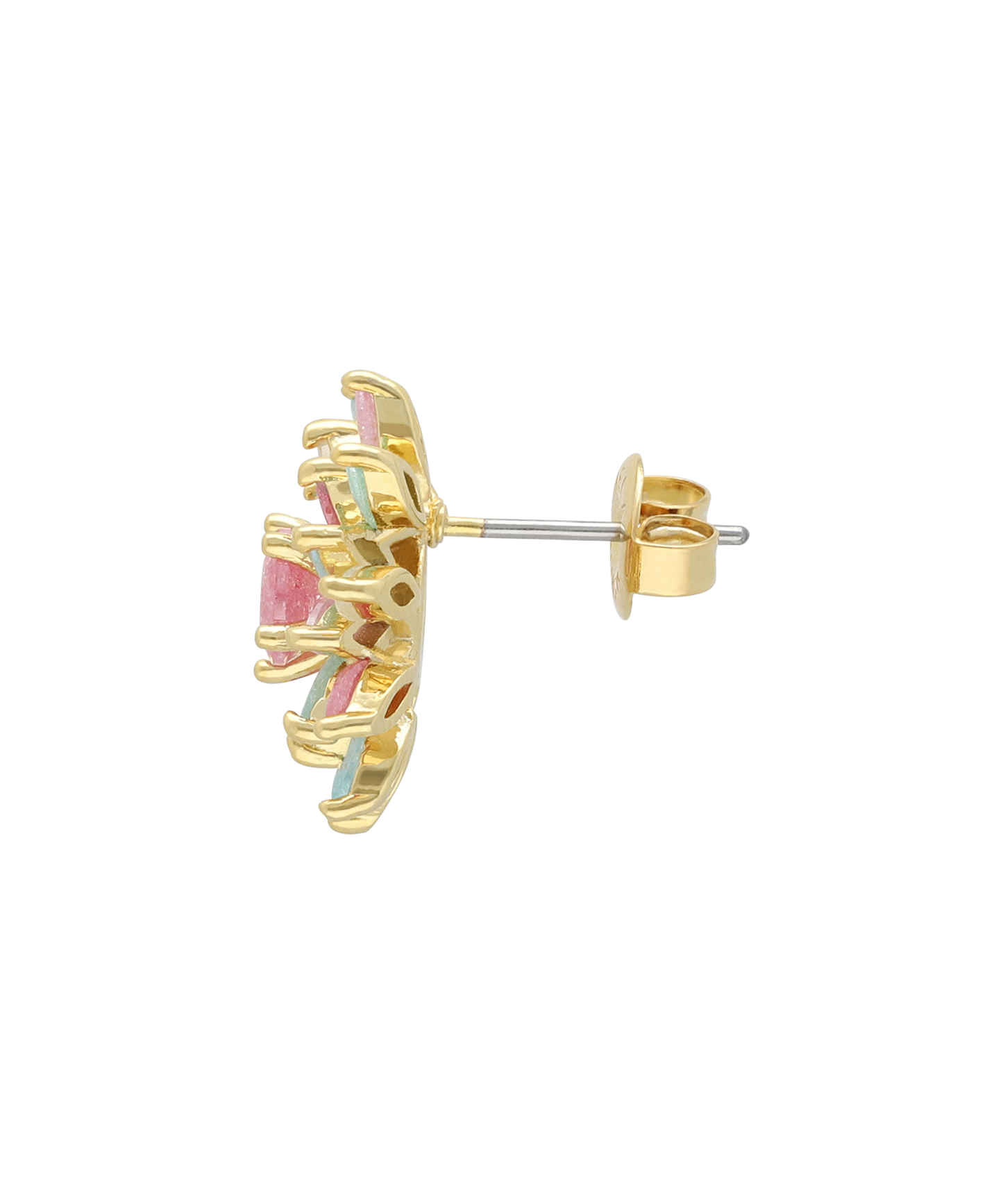 Princi Ear フラワーデザイン キュービックジルコニア ピアス