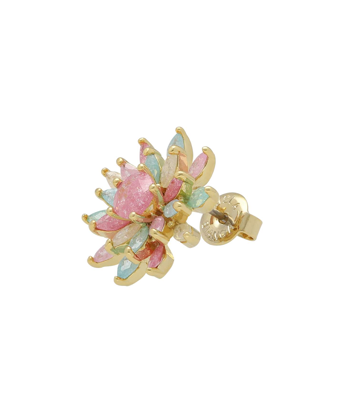 Princi Ear フラワーデザイン キュービックジルコニア ピアス