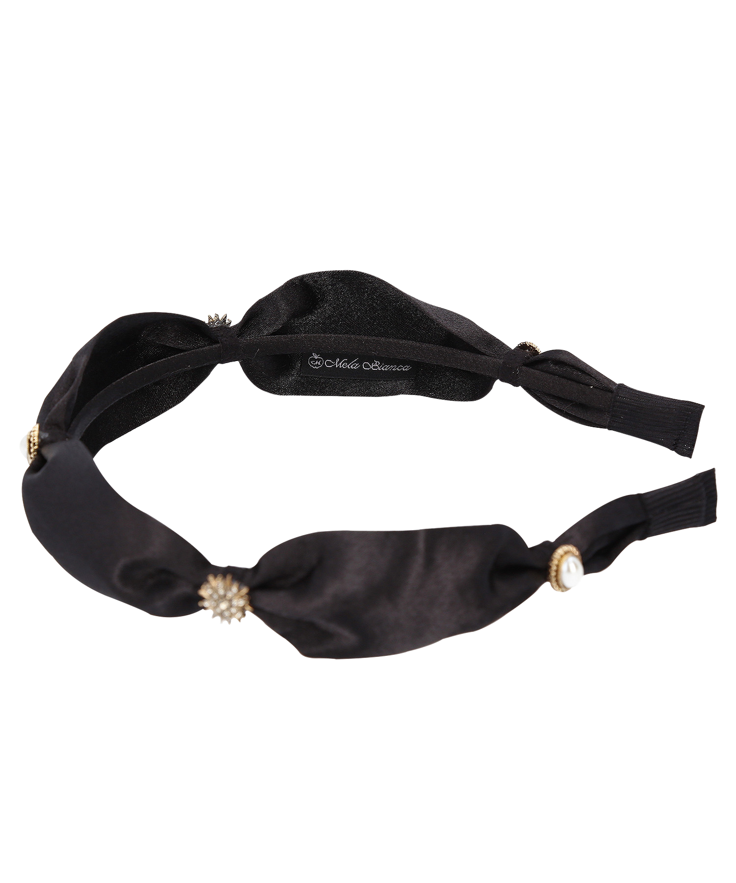 Collina Hair Band チェコクリスタル パール サテン コリーナ ヘアバンド