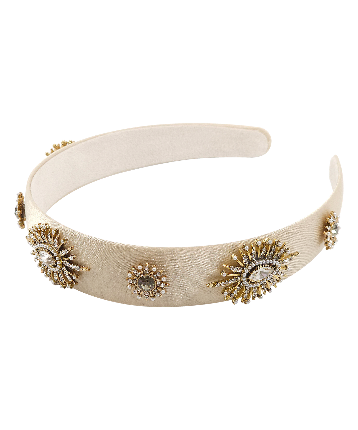 Julie Hair Band パール サテン アンティーク ジュリー ヘアバンド ヘアカチューシャ