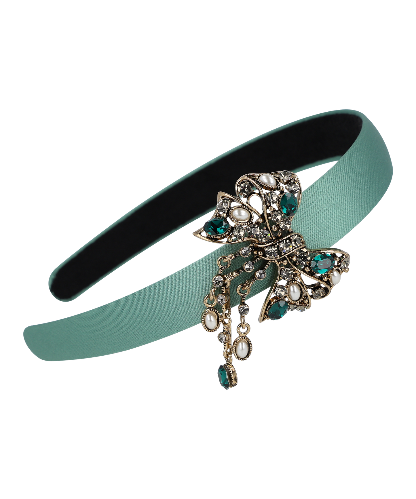 Licar Hair Band クリスタル パール サテン リカー ヘアバンド ヘアカチューシャ