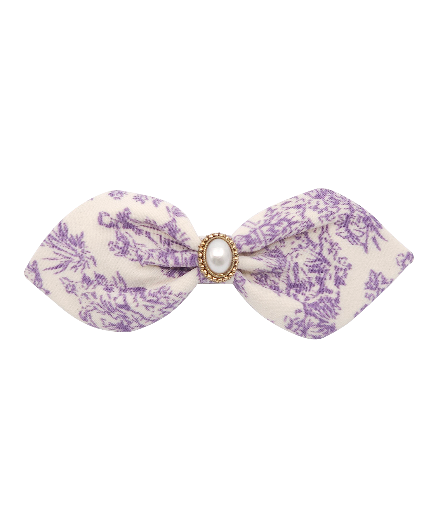 レオンティ パール ボウタイ ヘアクリップ ヘアピン メラビアンカ 韓国ヘアアクセサリー パープル