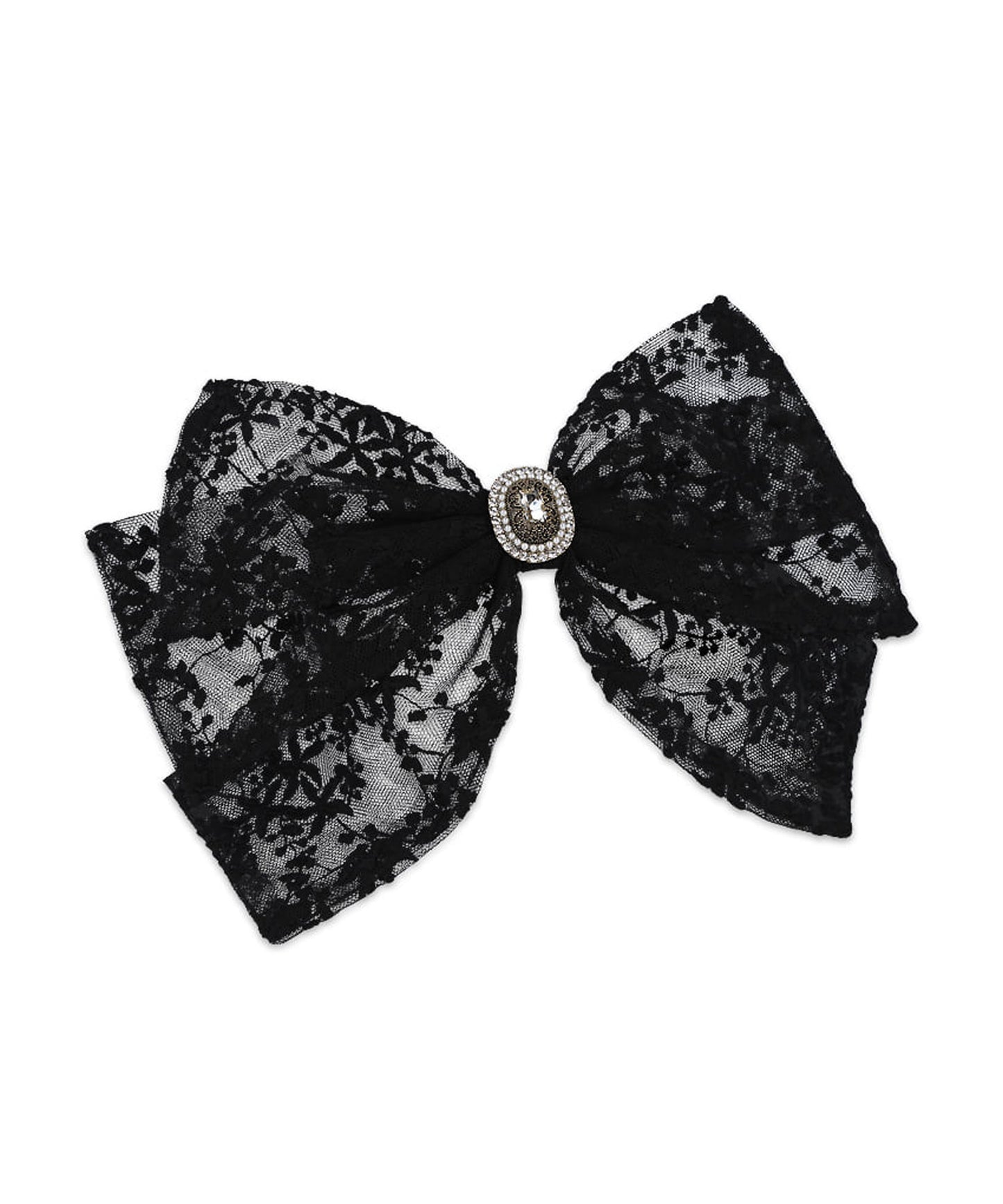【NEW】Cane Barrette 透け感 レース ビッグリボン バレッタ メラビアンカ 韓国ヘアアクセサリー ブランド