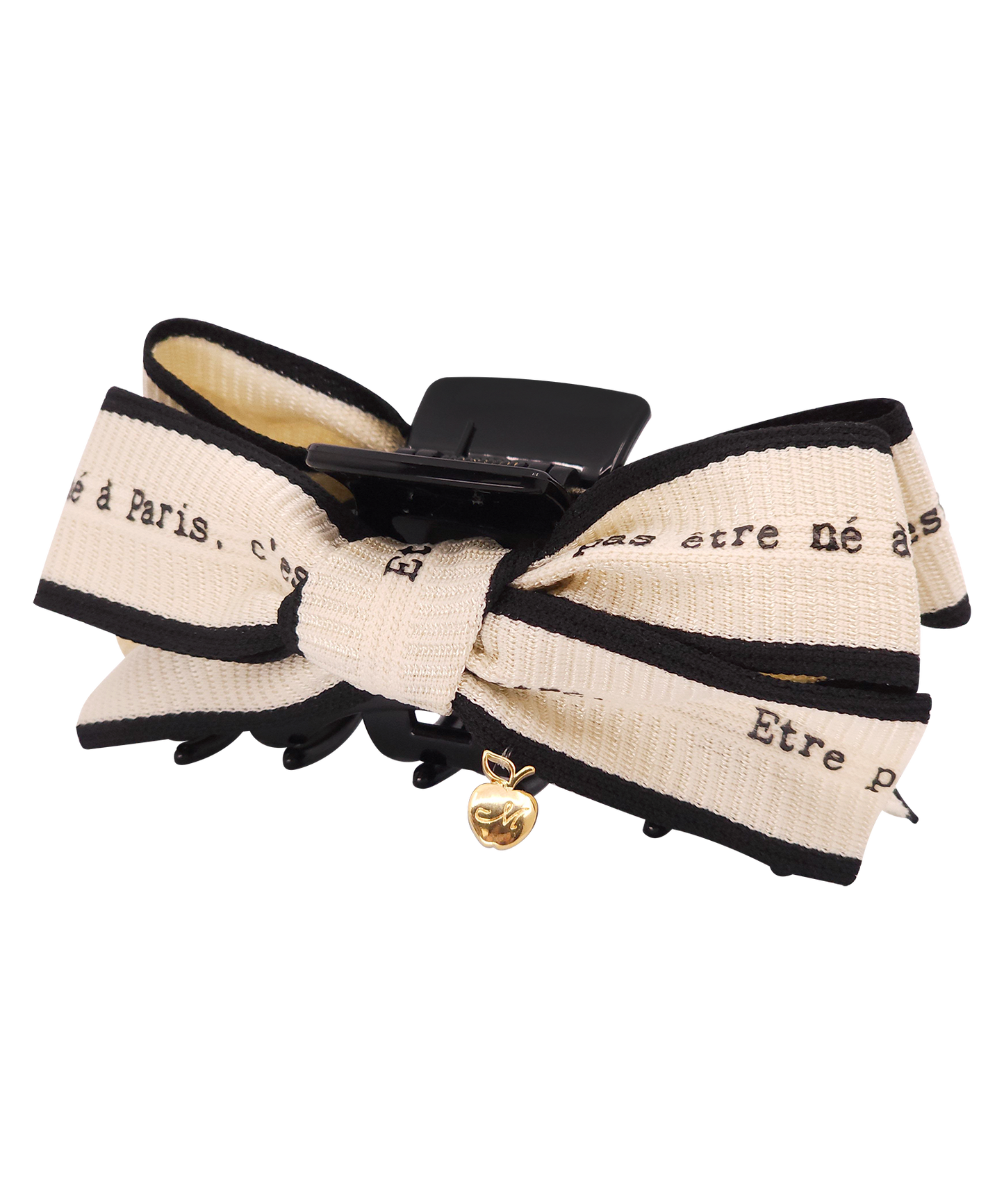 Malle Claw Clip レタリング クラシカル リボン ヘアクリップ クロークリップ