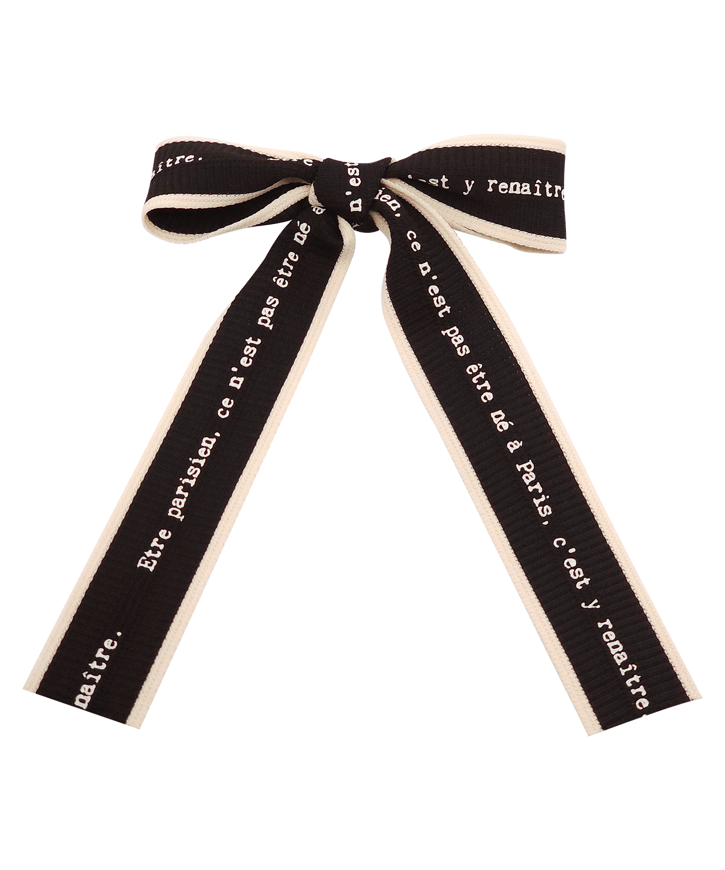 Malle Ribbon Barrette レタリング クラシカル リボン バレッタ メラビアンカ 韓国ヘアアクセサリー ブランド