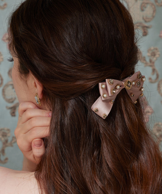 Regina Bow Barrette M バレッタ Mela Bianca