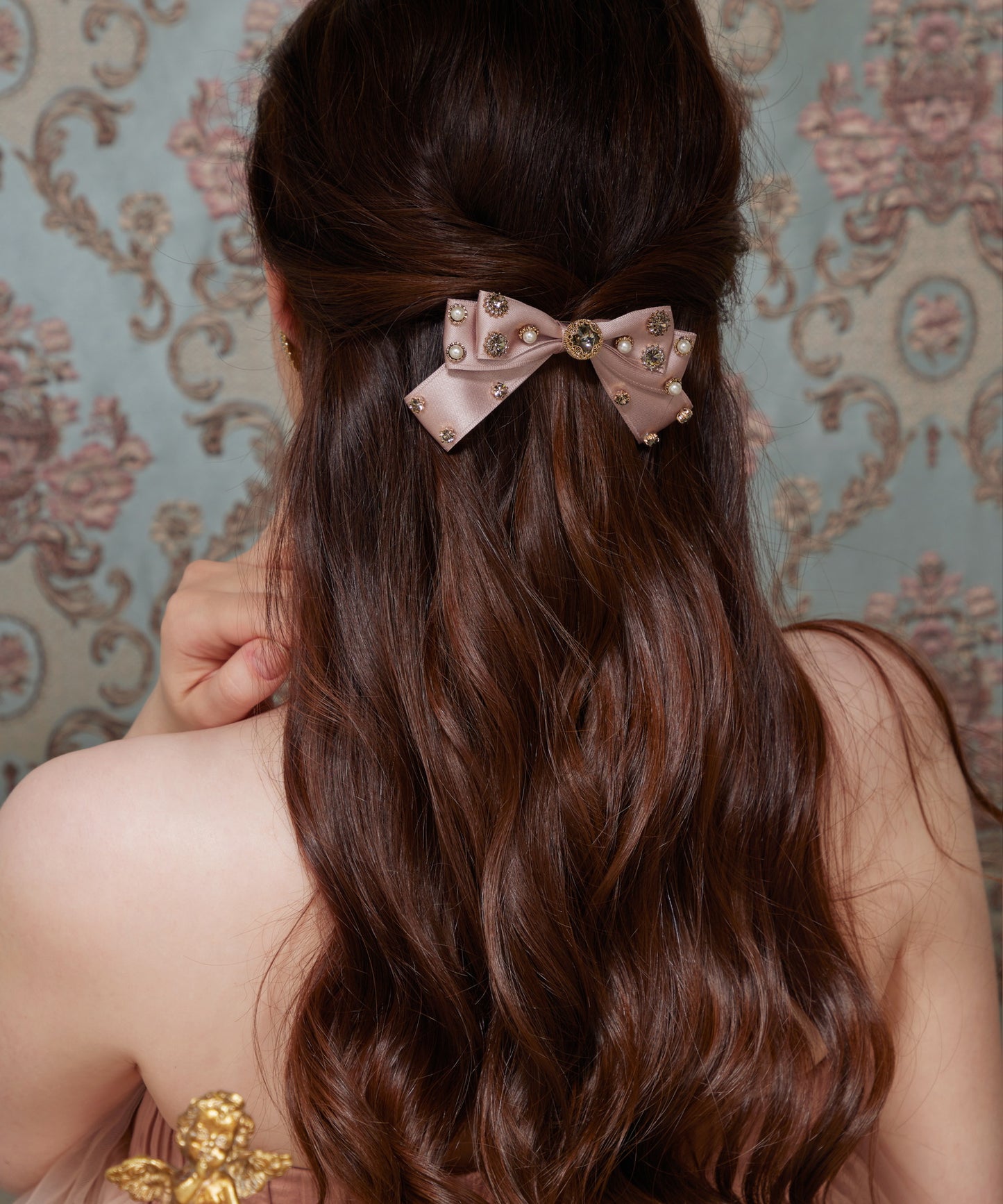 Regina Bow Barrette M バレッタ Mela Bianca