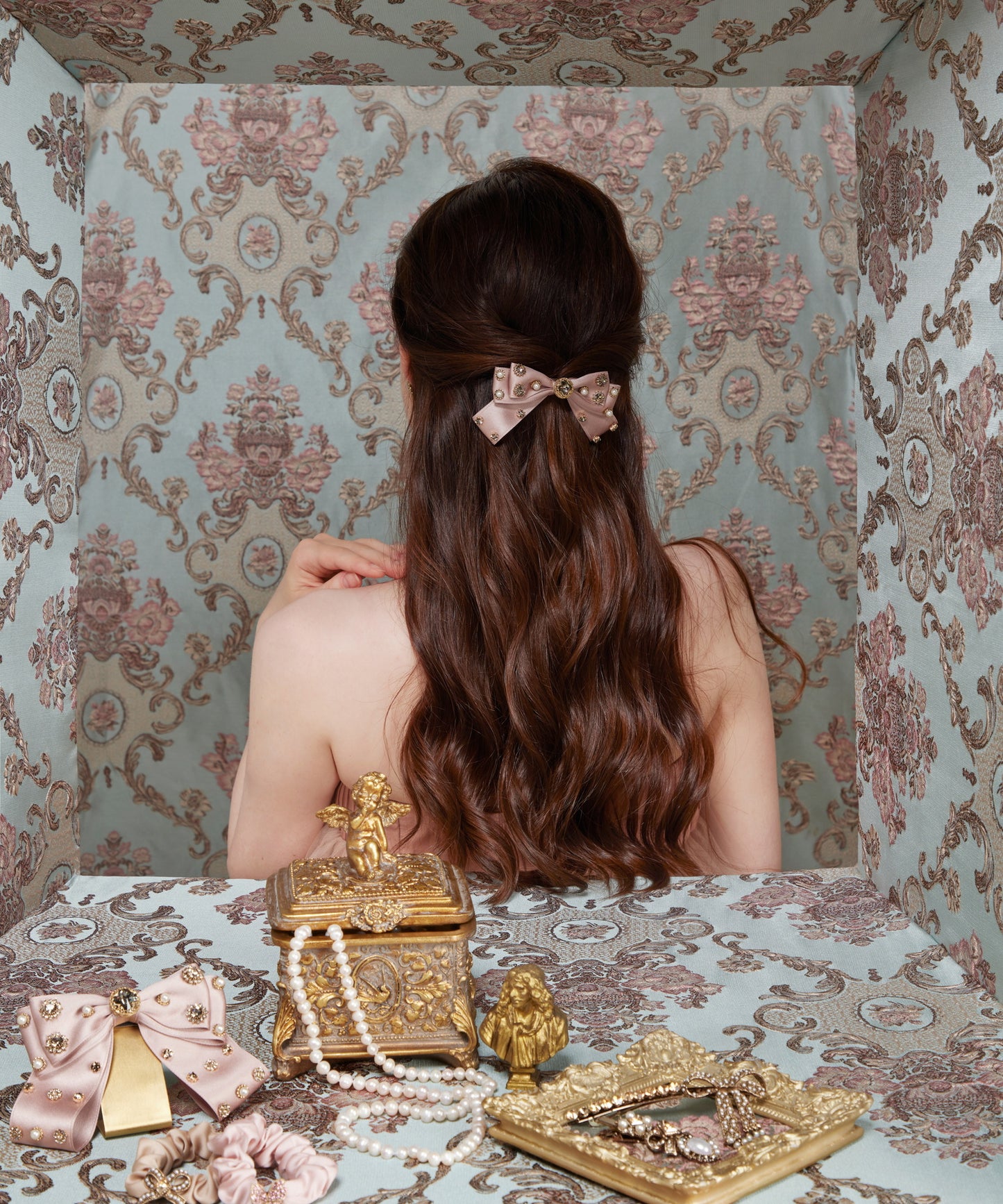 Regina Bow Barrette M バレッタ Mela Bianca