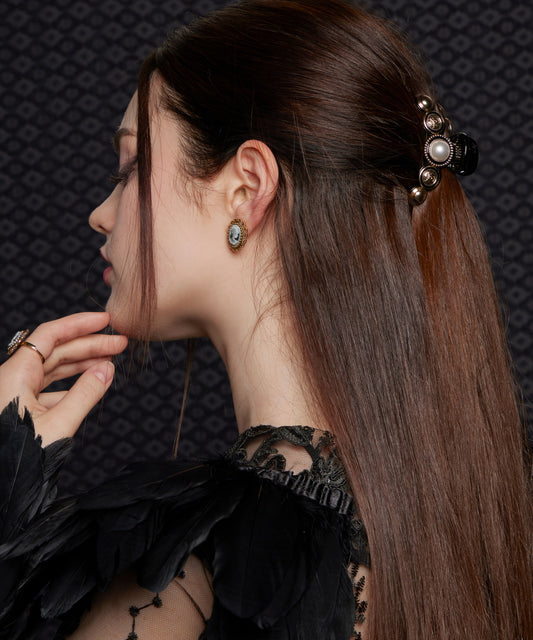 David Claw Clip クロークリップ メラビアンカ 韓国ヘアアクセサリー パール 上品