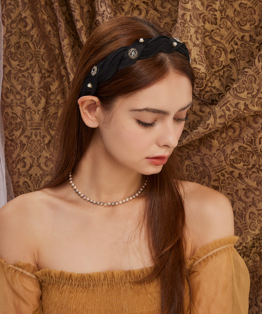 Lorelei Hair Band カチューシャ メラビアンカ 韓国ヘアアクセサリー パール 上品